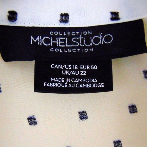 Michel Studio Polka Dot Pattern Blouse - Size 18 (NEW) - Picture 4 of 4